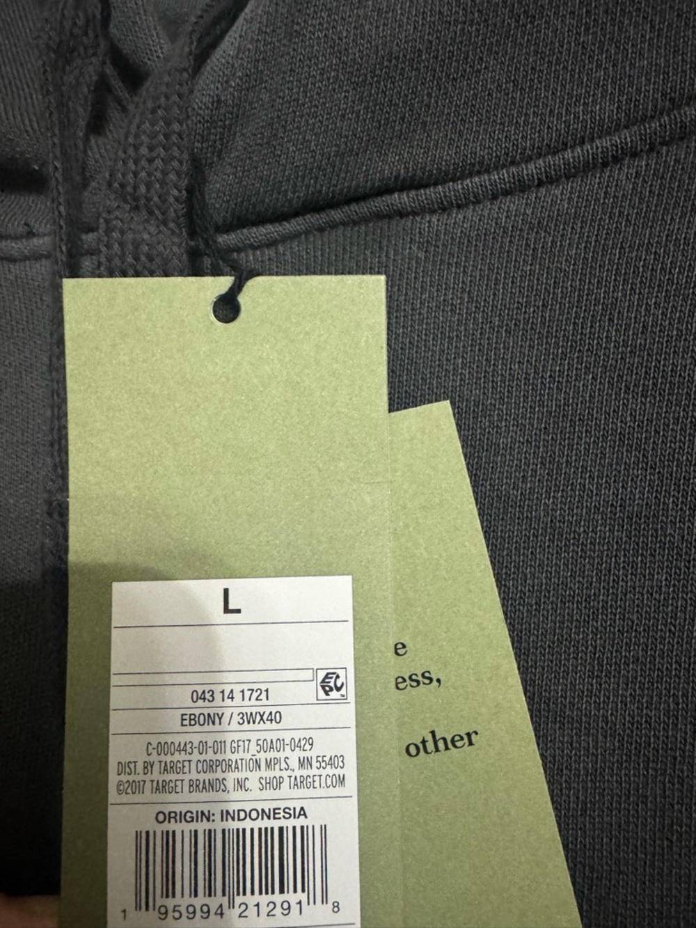 Goodfellow & Co Gray Pullover Hoodie Size L NWT - Picture 6 of 6